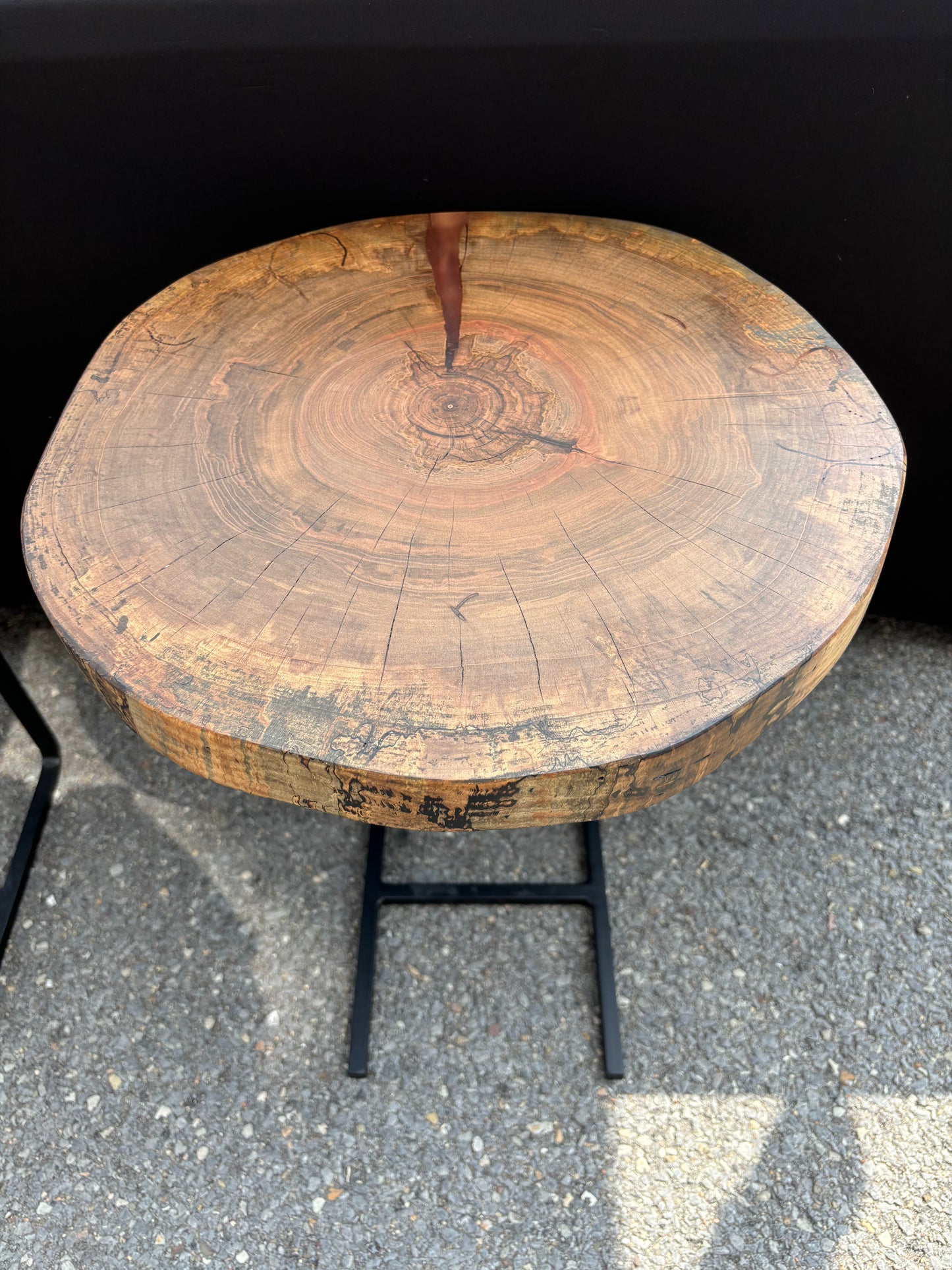 Live Edge Round Side Table