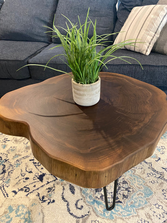 Black Walnut Round Coffee Table