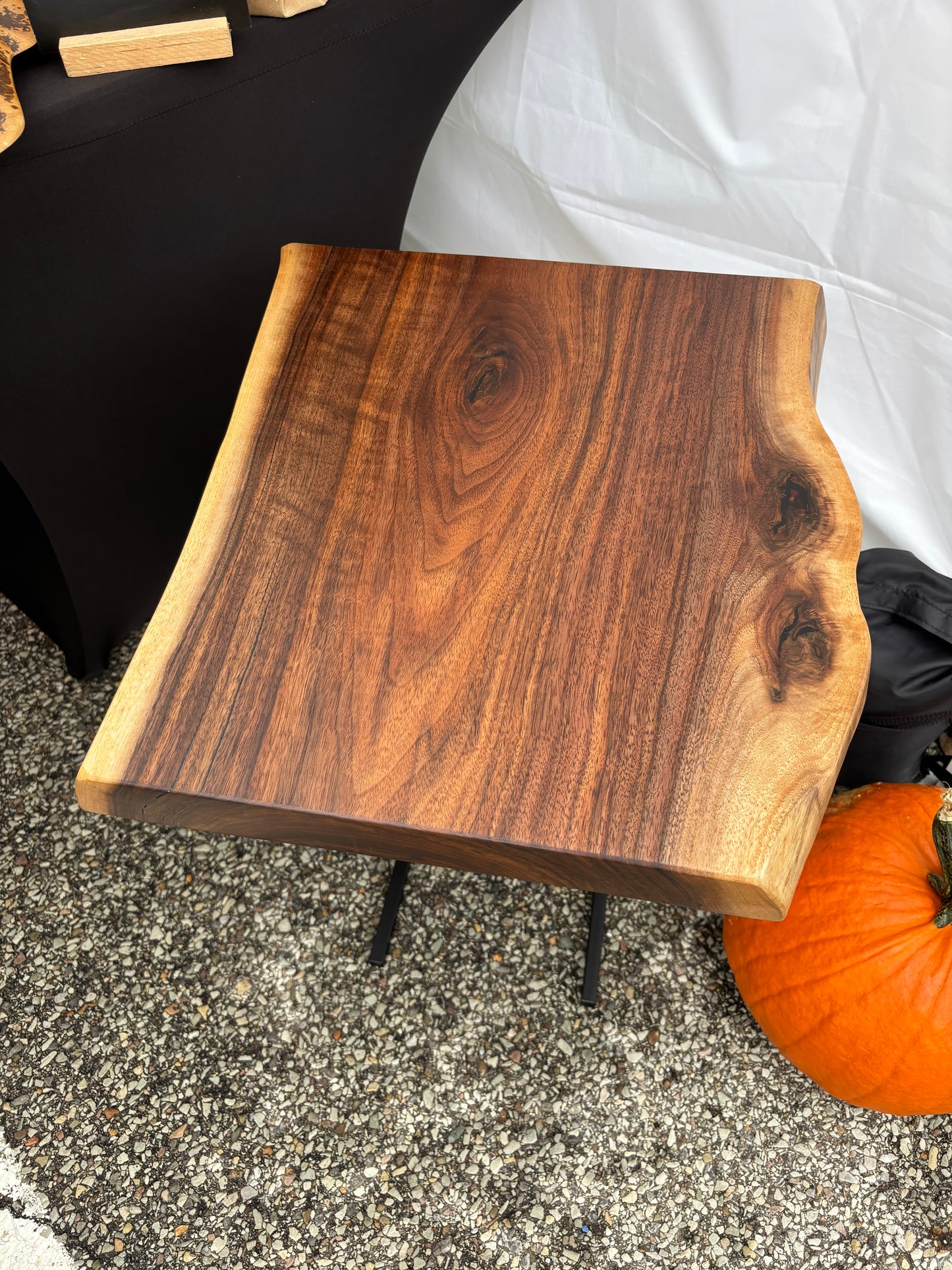 Live Edge Sofa Side Table