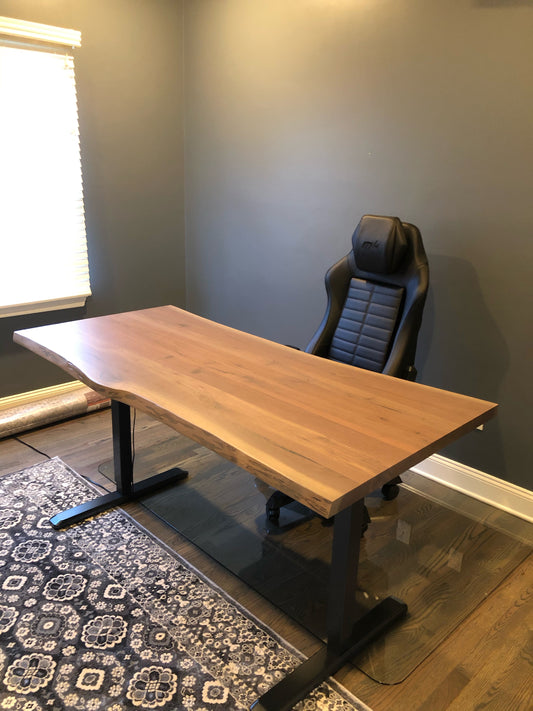 Live Edge Electric Standing Desk